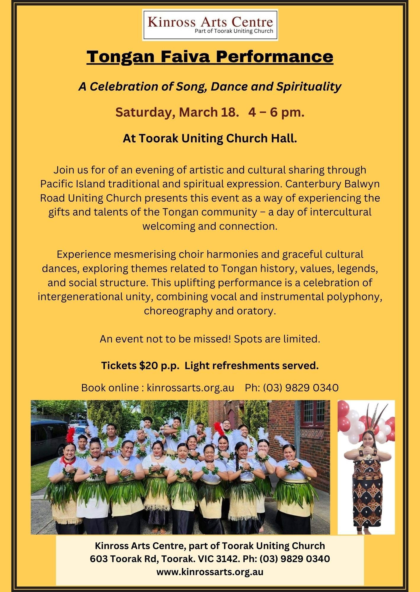Picture of Flyer vic tas in the page Tongan Faiva Performance