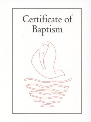 Picture of Baptism certificates in the page Baptism Certificates